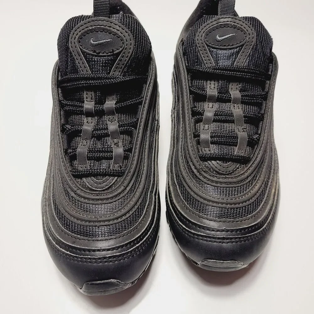 Nike Air Max 97 Black Dark Gray Triple Black 921733-001 Womens Size 6.5